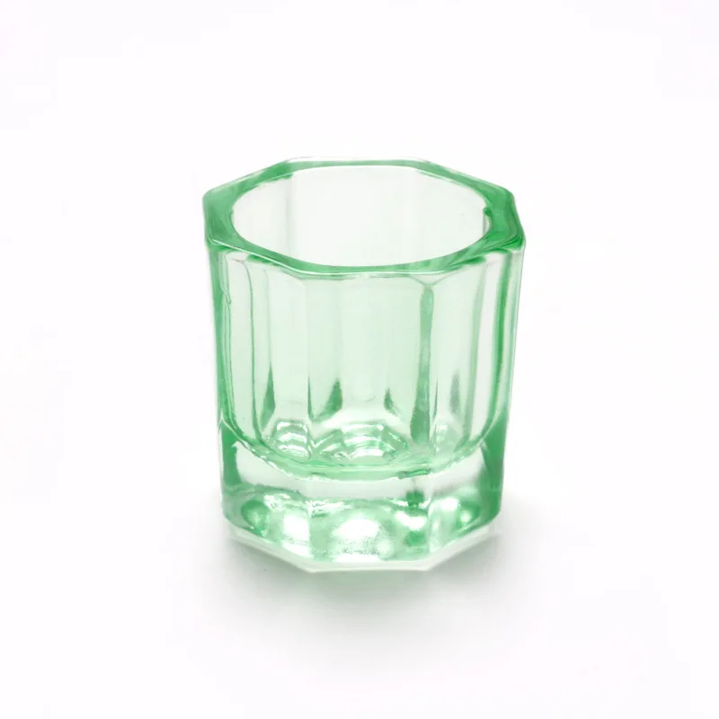 Acrylic Powder Liquid Crystal Glass Cup Aurora Colorful Cup Nail Brush Washing Mug Nail Art Tools Liquid Powders for Mixing Bowl: Gold