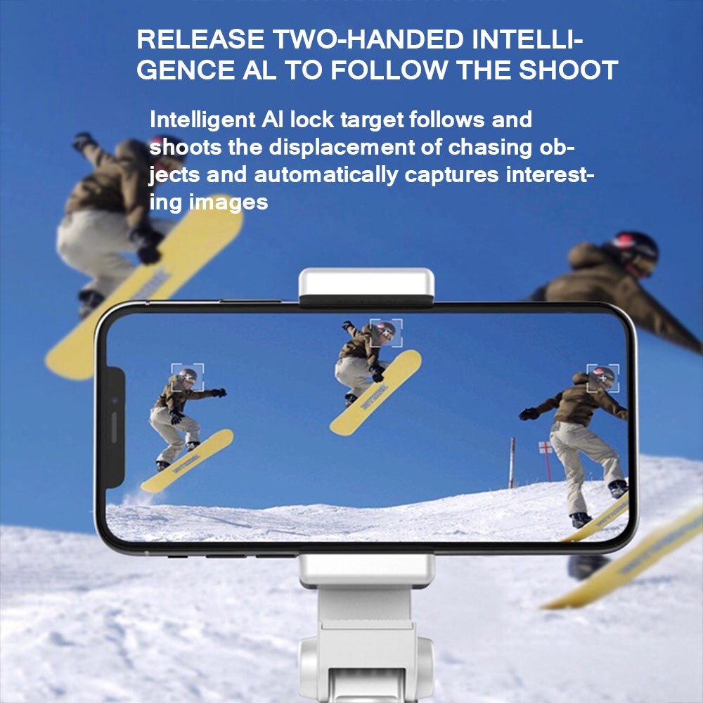 360 ° selfie-fotografering gimbal roterende intelligent sporingsansiktsgjenkjenning objektsporingsholder til telefonkamera til vlogg-video