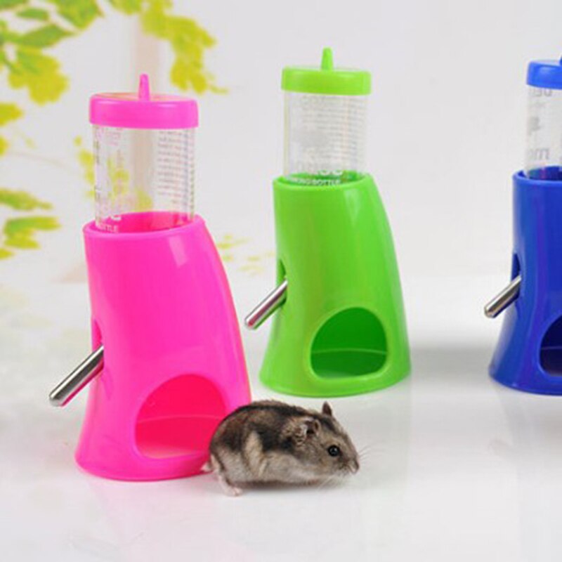 Hamster Drinker Drinking Water Set Anti-leakage 80ML 2-in-1 Cooling Room Hamster Supplies Hamster Water Bottle 1pc Random Color