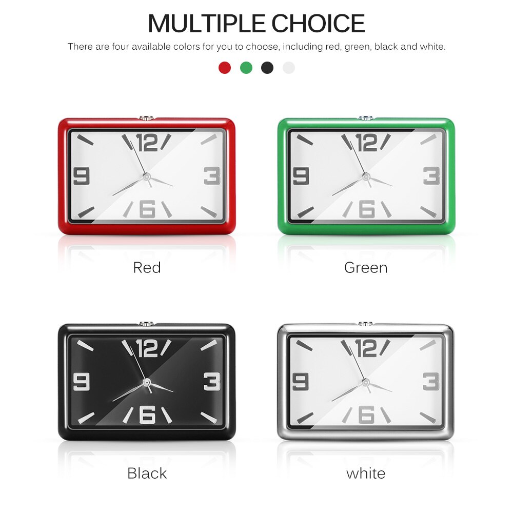 Aluminum Car Dashboard Stick Melon Clock Quartz Clock Car Decoration Watch Jewelry Car Interior Watch Material Car Accessories