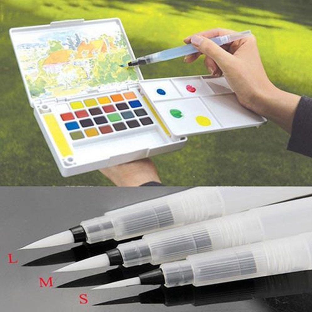 Hervulbare Pilot Water Brush Pen Set voor Aquarel Kalligrafie Tekening Schilderen Illustratie, Wateroplosbare Potloden, Effen Kleuren