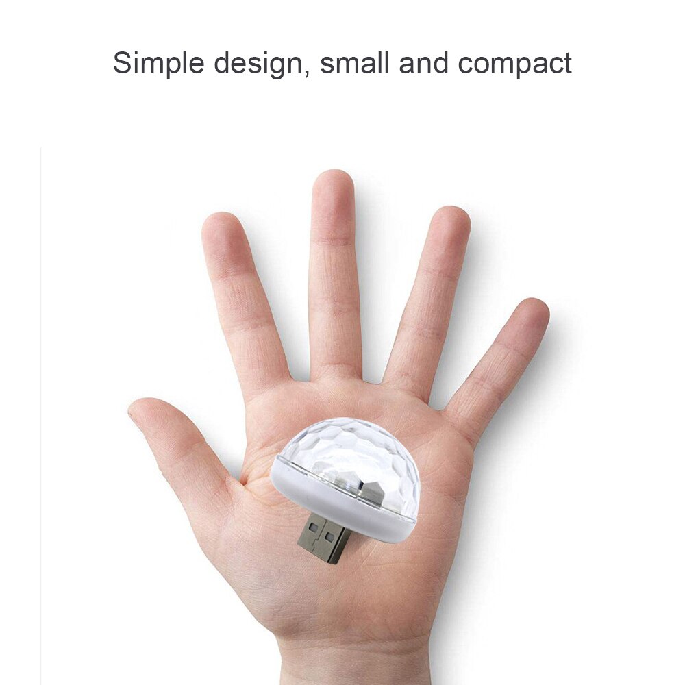 Bil ledet dekorativ lampe usb fargerik atmosfære festlys dj ledet rgb interiørlampe klubb diskotek magi scene effekt lys
