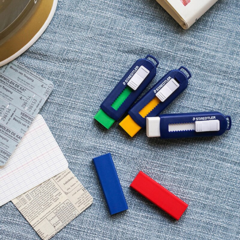1pcs Staedtler 525 PS1 Non-toxic Eraser Automatic Retractable Push-pull Press Type Special Drawing for Primary School Students