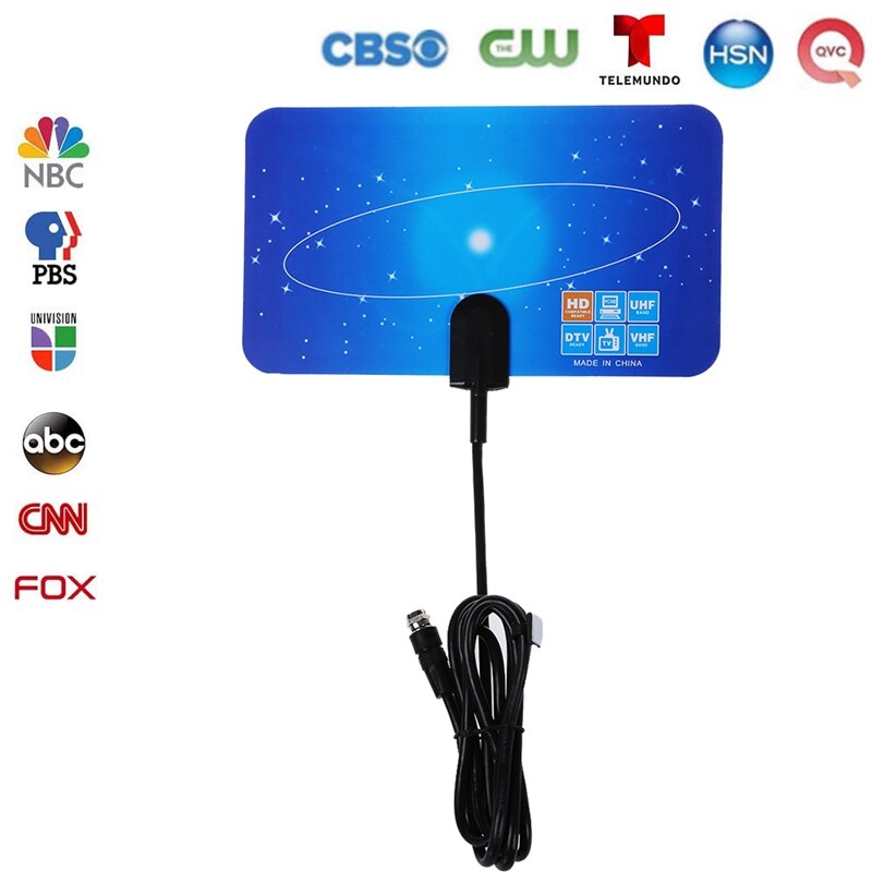 HDTV Antenne, Digital TV Antenne lang Palette mit Verstärker Signal Booster HDTV DTV HD VHF UHF Wohnung hoch gewinnen UNS Stecker: Ursprünglich Titel