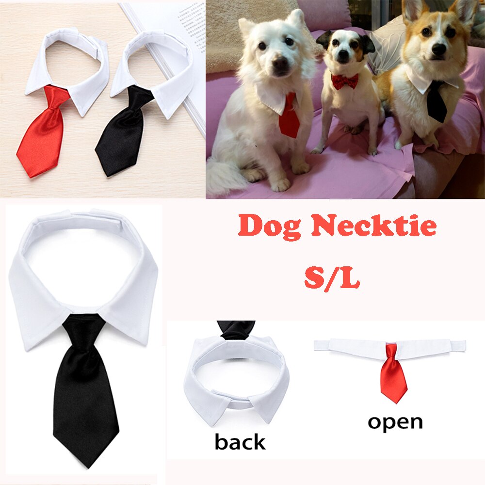 Sort/rød hundehunde kat slips formel slips smoking sløjfe til små mellemstore hunde & katte tilbehør til bryllup