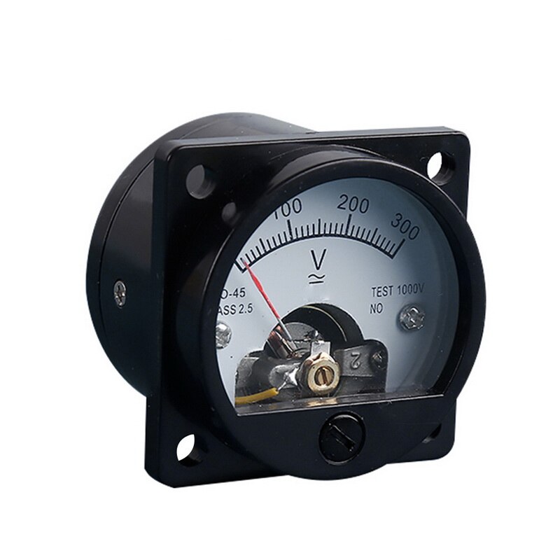 Mini Voltage Analog AC 0-300V Round Analog Dial Panel Meter Voltmeter Gauge Black AC Voltage Analog Panel Voltmeter SO-45: Default Title