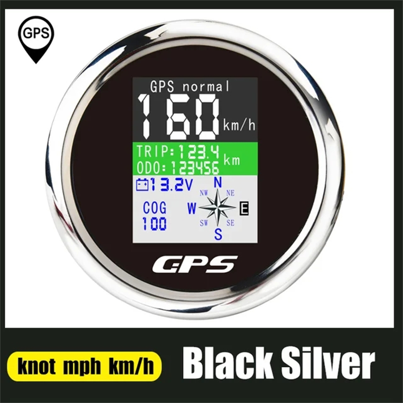 85mm GPS Tachometer Kilometerzähler Einstellbare Reise ODO COG Voltmeter TFT Bildschirm Geschwindigkeit Messgeräte Für Motor Yacht Boot Auto Außenbordmotor