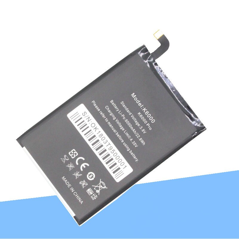 Iskyams 1X6000Mah 3.8V Vervangende Li-Polymeer Batterij Voor Oukitel K6000 K6000 Pro 5.5 Inch 4G Lte