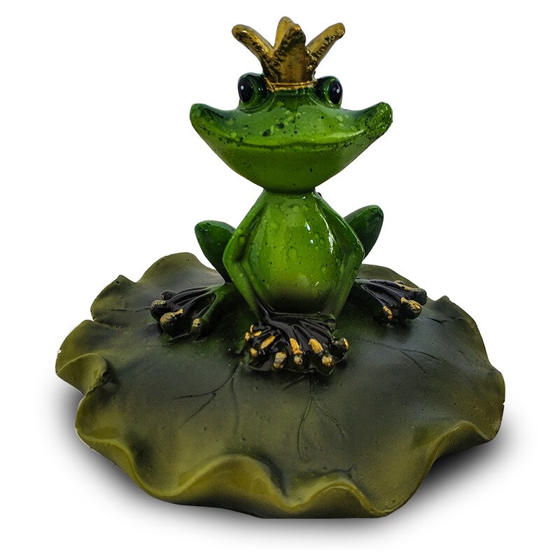Statue de radeau flottant en résine de bambou, Statue de grenouille, Sculpture de canard, décoration d&#39;étang de jardin, maison, ornement de bureau: 3