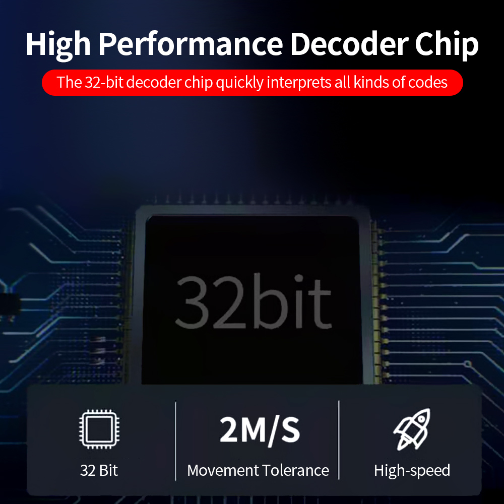 QR code scanner сканер штрих кодов Sensitive Quick Scanning Code Accurate Identification High Performance Decoder Chip 32 Bit