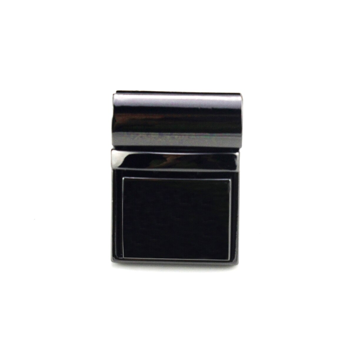 Cierre cuadrado de Metal para mujer, hebilla de cierre de giro para artesanía de cuero, bolso, bolso, accesorios de Hardware DIY, 1 ud.: gun metal