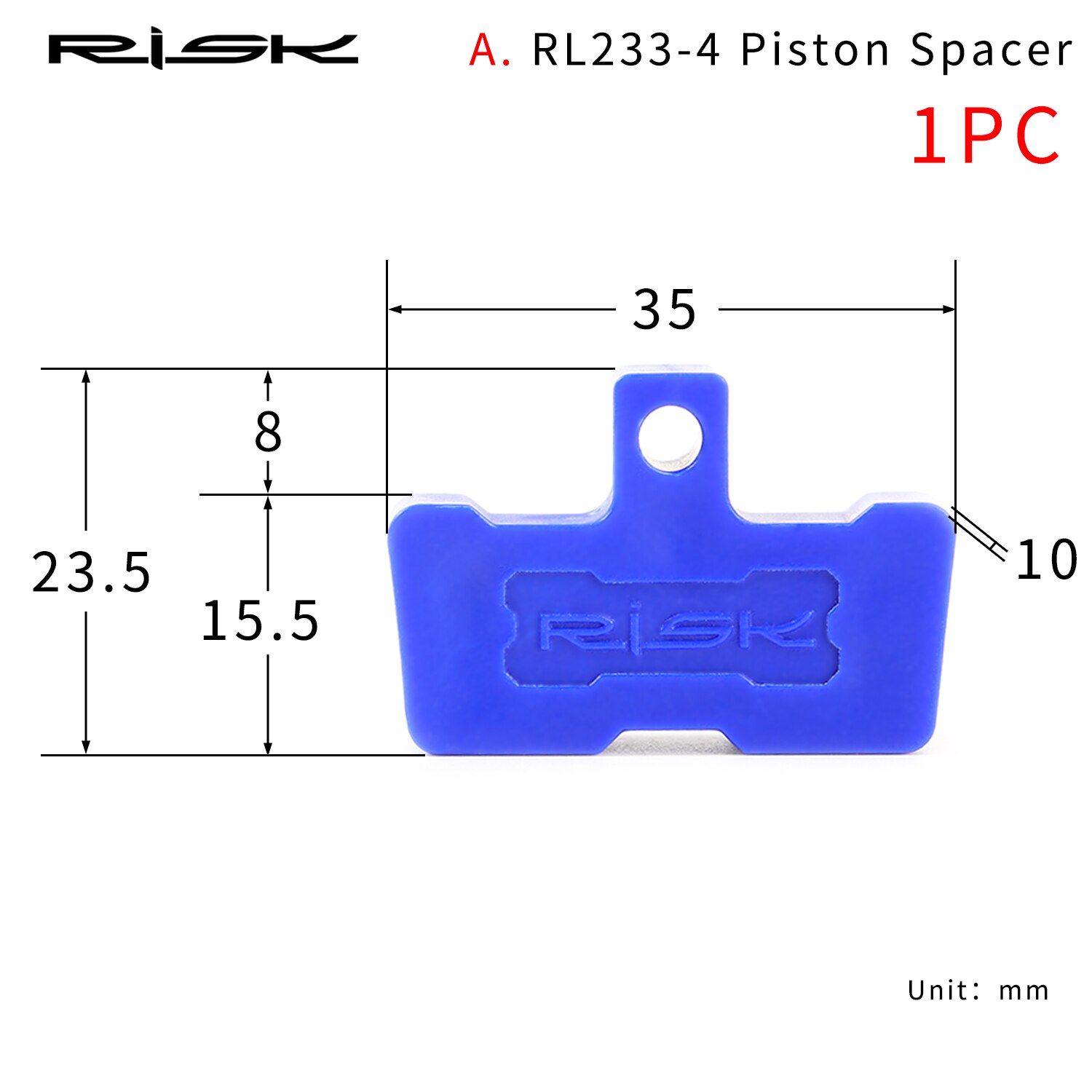 RISK Bike Hydraulic Disc Brake Bleed Spacer Piston Retainer Brake Caliper Pad Spacer Washer Insert Tool Spreader RL233: 1 pc B