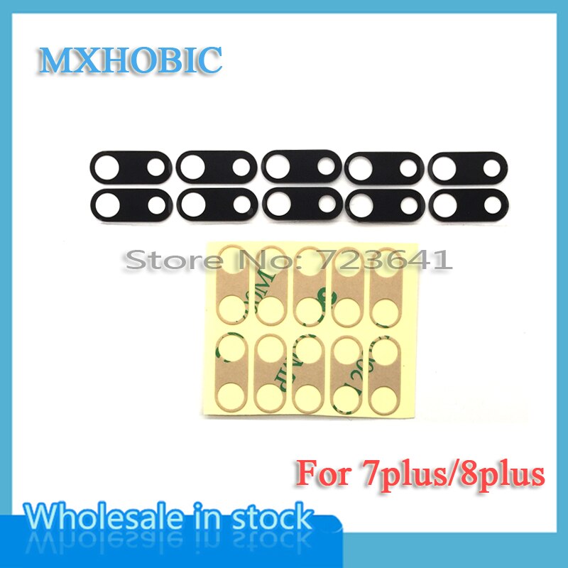 50 satz/los Zurück Kamera Glas Objektiv für iPhone 7 8 6 6S Plus X XR XS 11 Pro Max hinten Cam Abdeckung Ring 3M Aufkleber Adhesive Ersatz