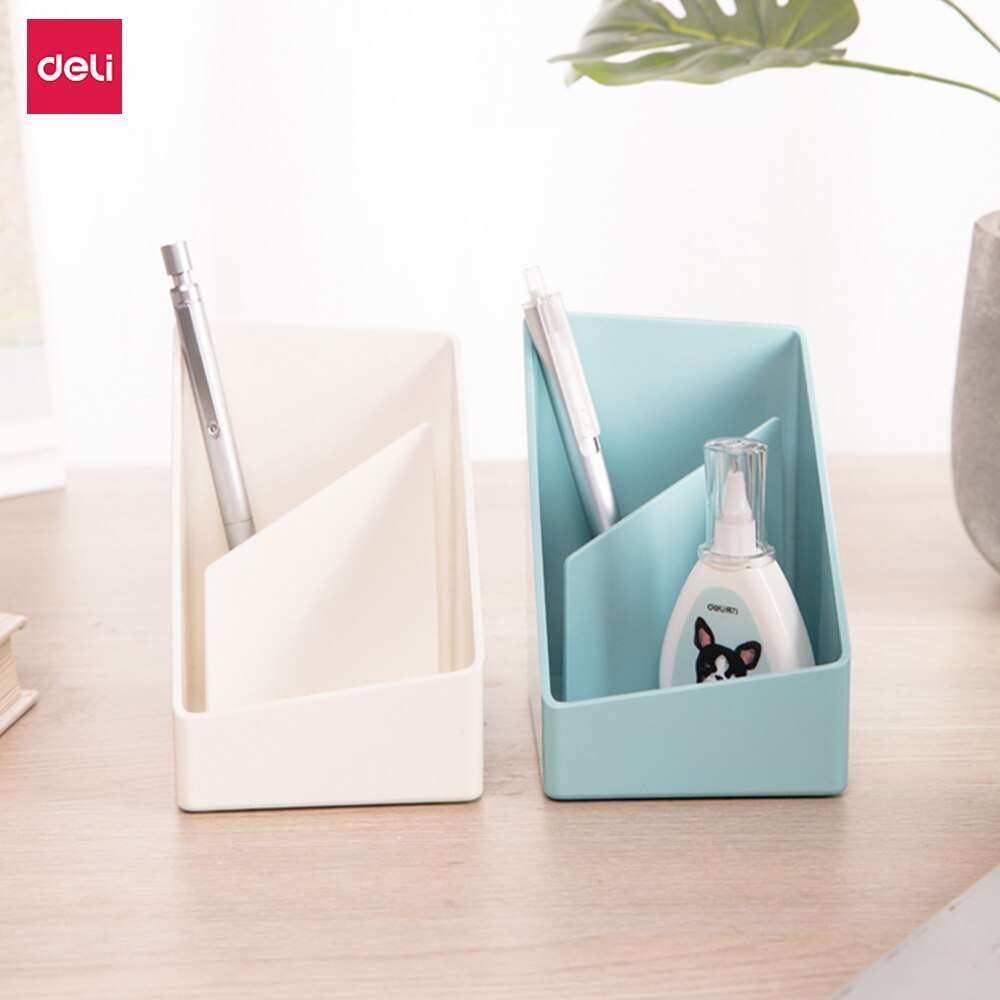 Deli Desktop Minimalistischen Lagerung Box Schreibwaren Sortierung Trennung Große Kapazität Lagerung Box Anti Slip Stift Halter Schule Büro