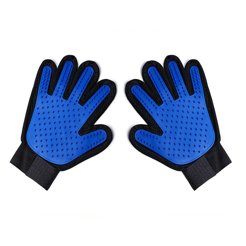 Gants de toilettage pour chats, peigne pour animaux, brosse de bain pour animaux de compagnie, Massage pour chiens, fournitures de nettoyage pour animaux de compagnie: left hand / blue