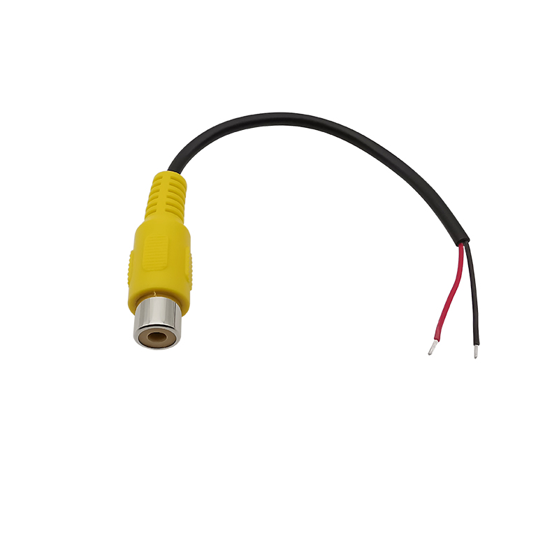 Rca Mannelijke Stekker/Rca Vrouwelijke Socket Naar Blote Draad Open Einde Audio Videocamera Kabel Verlenging Solderen Diy Snoer Connector: Donkergrijs