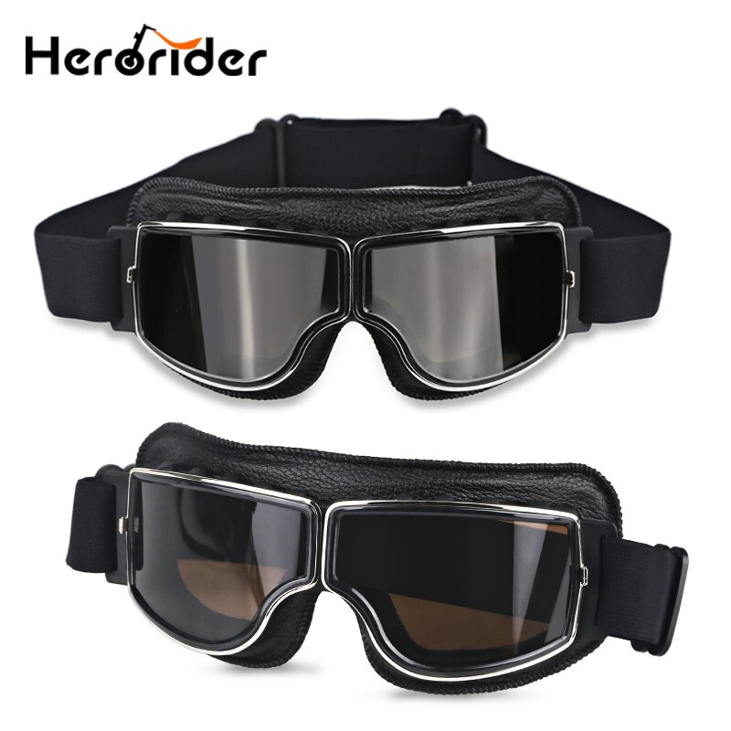 Windproof Motorcycle Vintage Goggles Moto Motorbike Goggles Retro Helmet Cycling