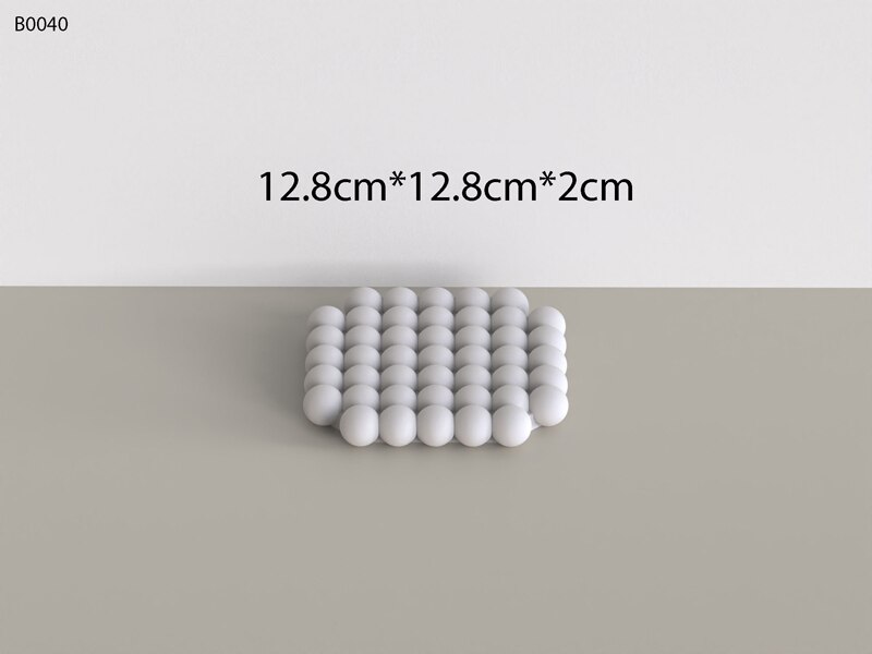 Betongbrett-underlegg silikonform multi-size ball pall kompottformer boliginnredningsformer: Mørk khaki