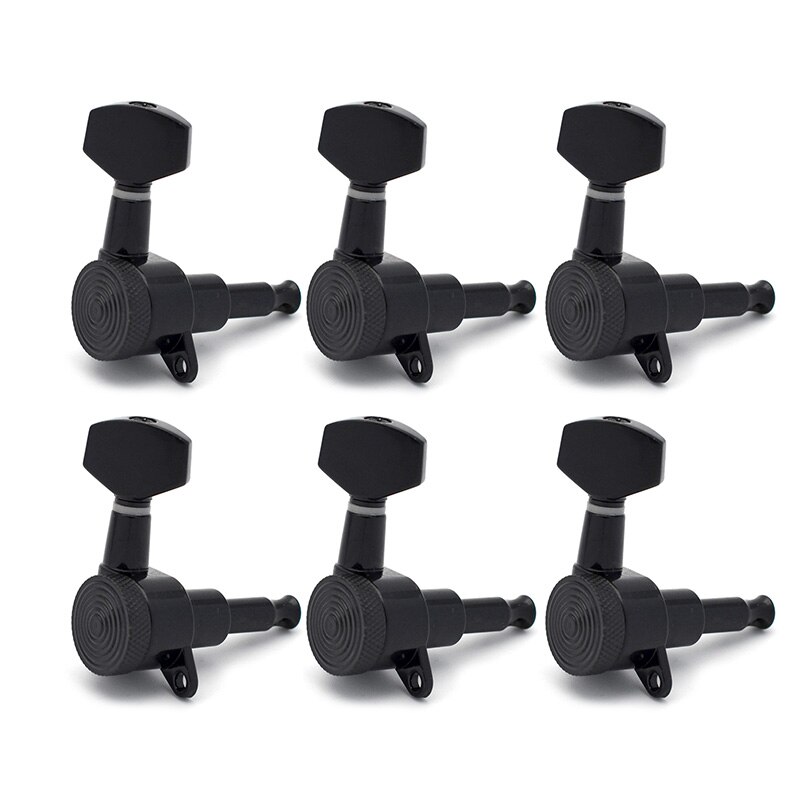 Zwarte stemmechanieken voor akoestische elektrische gitaar met vergrendelde snaren: 6r