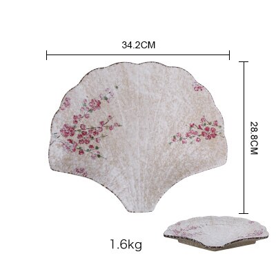 Japanska zakka stil keramiska servis tallrikar små rosa blommor tryckt under glaserade kinesiska porslin middag tallrik porslin: B