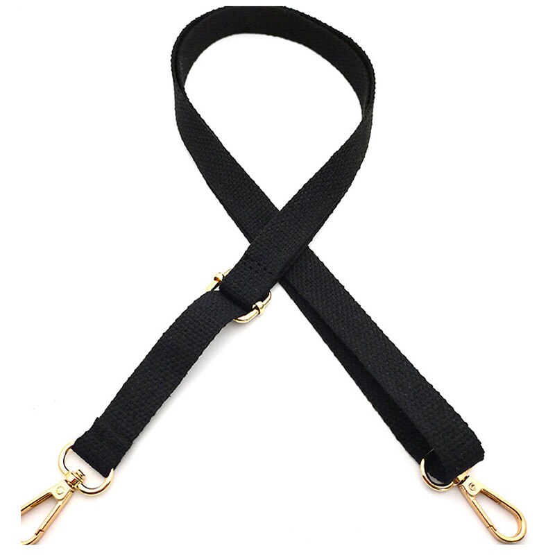 130Cm Canvas Snoep Kleur Tas Band Verstelbare Schouderriem All-Match Klinknagel Versterkte Brede Singels Strap Vervanging Riem: B-black