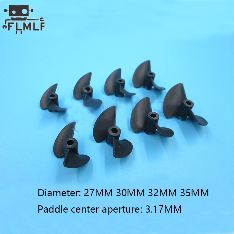 Hélice marina de dos aspas Rc, paleta de nailon P40 * D27 30 32 35 38 40 45 47mm, hélices de 3,17mm, 4mm de paso para piezas de barcos RC DIY
