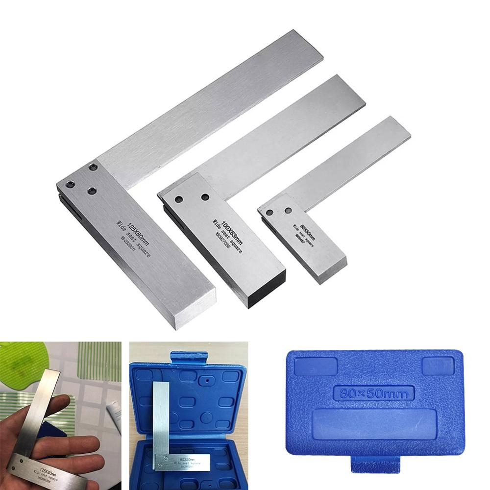 Machinist Square 90 Right Angle Ruler Protractor Carpenter Hardening of Precision Steel Engineers DIY Auxiliary measurement Tool