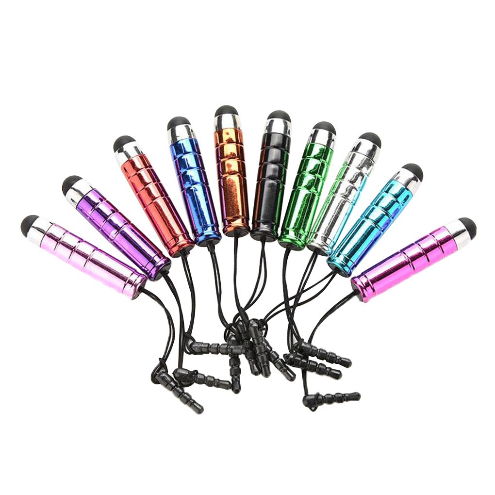 10pcs Color Random Phone Tablet Touch Screen Capacitive Pen Mini Portable Digital Capacitive Pencil Stylus