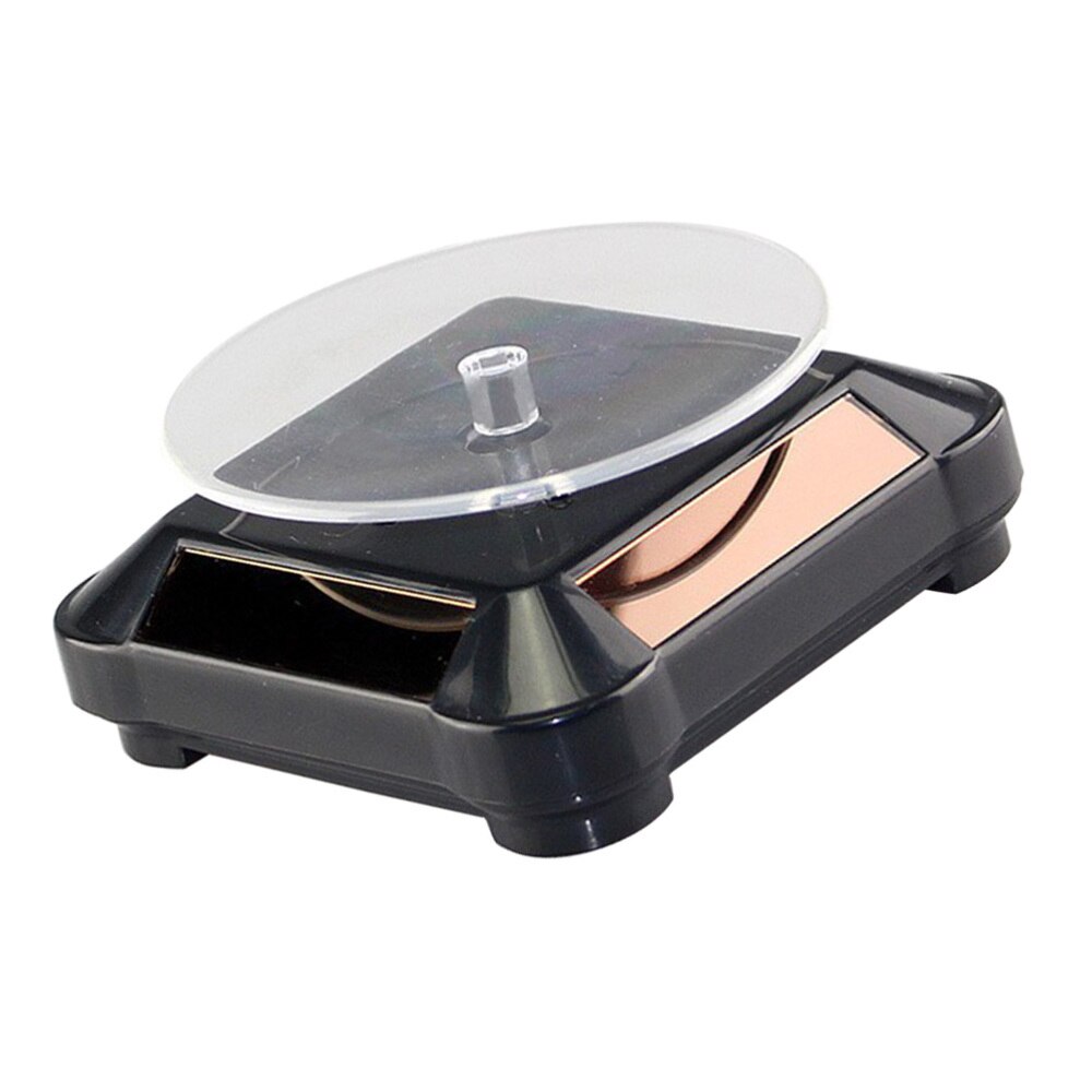 Zonne-energie Elektrische Roterende Display Stand Lade Sieraden Accessoires Prop Stand Telefoon Display Stand Batterij Inbegrepen (Golden)