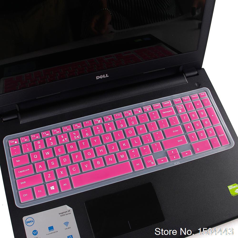 15.6 inch Silicone laptop keyboard cover skin For Dell Vostro 15 5568 3568 V3568 Vostro15 5000 v5568 Vostro 3559 2628: rose