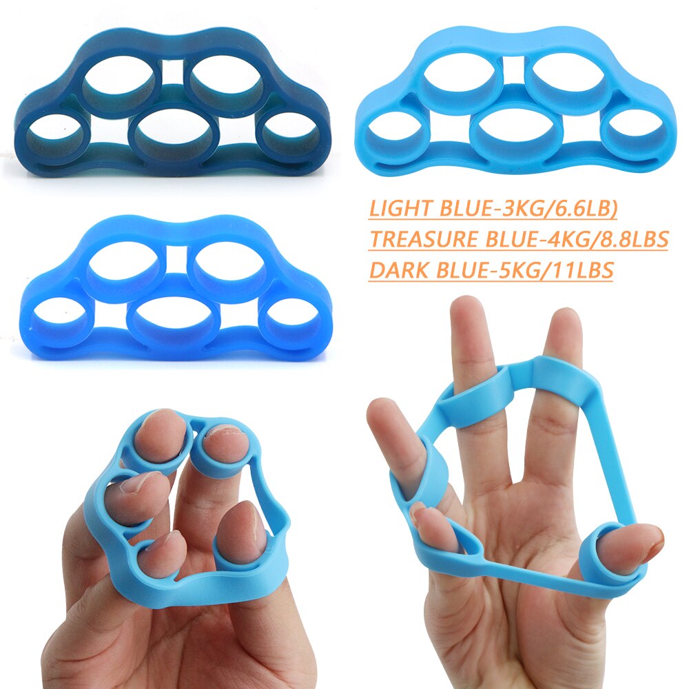 Hand Grip Strengthener 100 % Silicon Hand for Practice Finger Wrist Trainer Gym Guitar Simulator Piano Resistance Bands Fitness