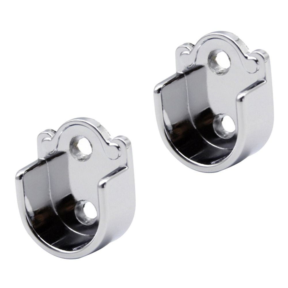 Thuis Douchegordijn 19/22/25Mm U-Vormige Kast Staaf Kleding Opknoping Gordijnroede Beugel Rail Houder Flens Stang Houder