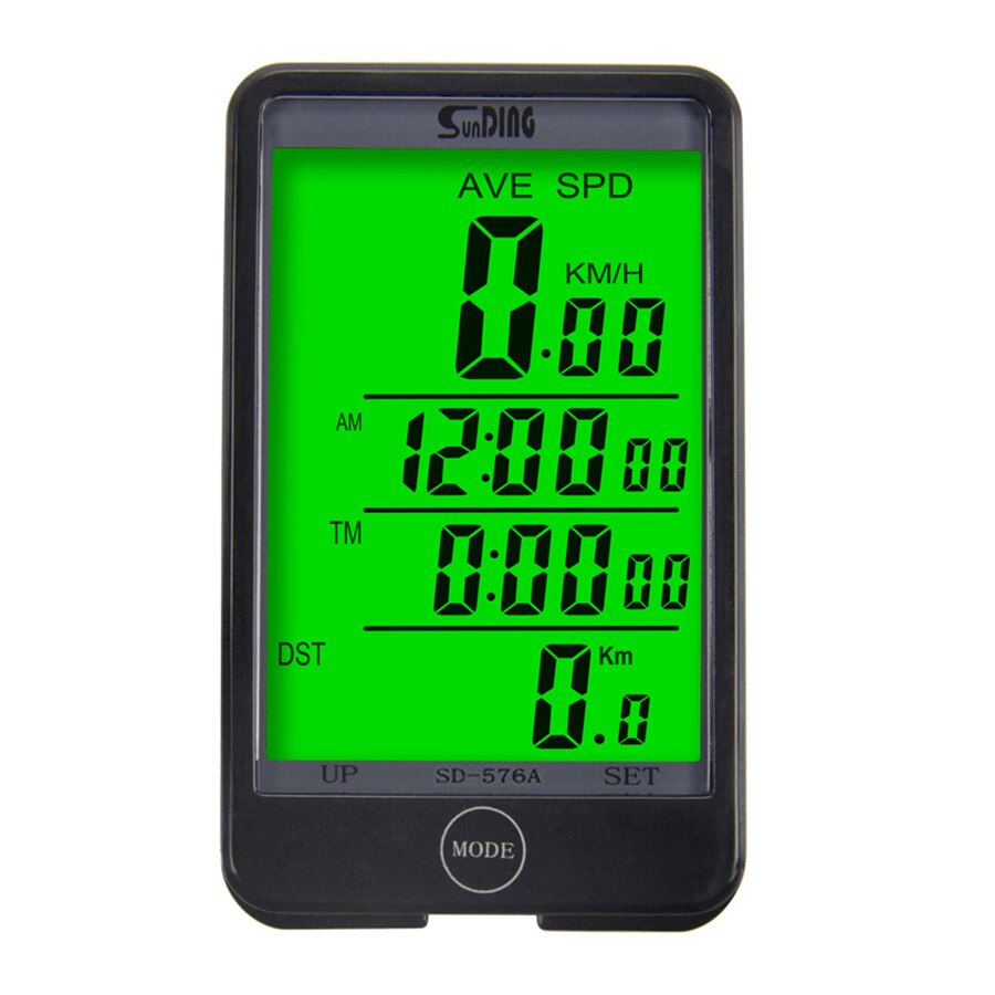 Sunding SD-576A Waterproof Auto Bike Computer Light Mode Touch Wired Bicycle Computer Cycling Speedometer with LCD Backlight