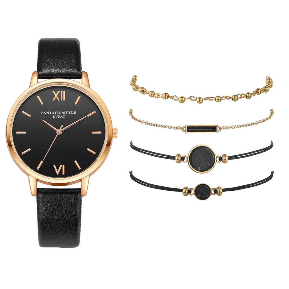 Relojes de belleza de cuarzo para mujer, pulsera de reloj de traje a la , de estilo europeo, pequeño y delicado: Black