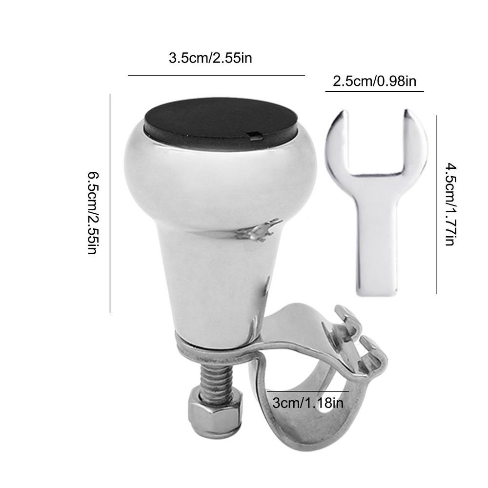 Boule de volant de bateau en acier inoxydable 316, bouton de poignée, aide tournante, commande manuelle, volant marin, aide au bouton Bouton rotatif pour yacht, bateaux Accessoires marins