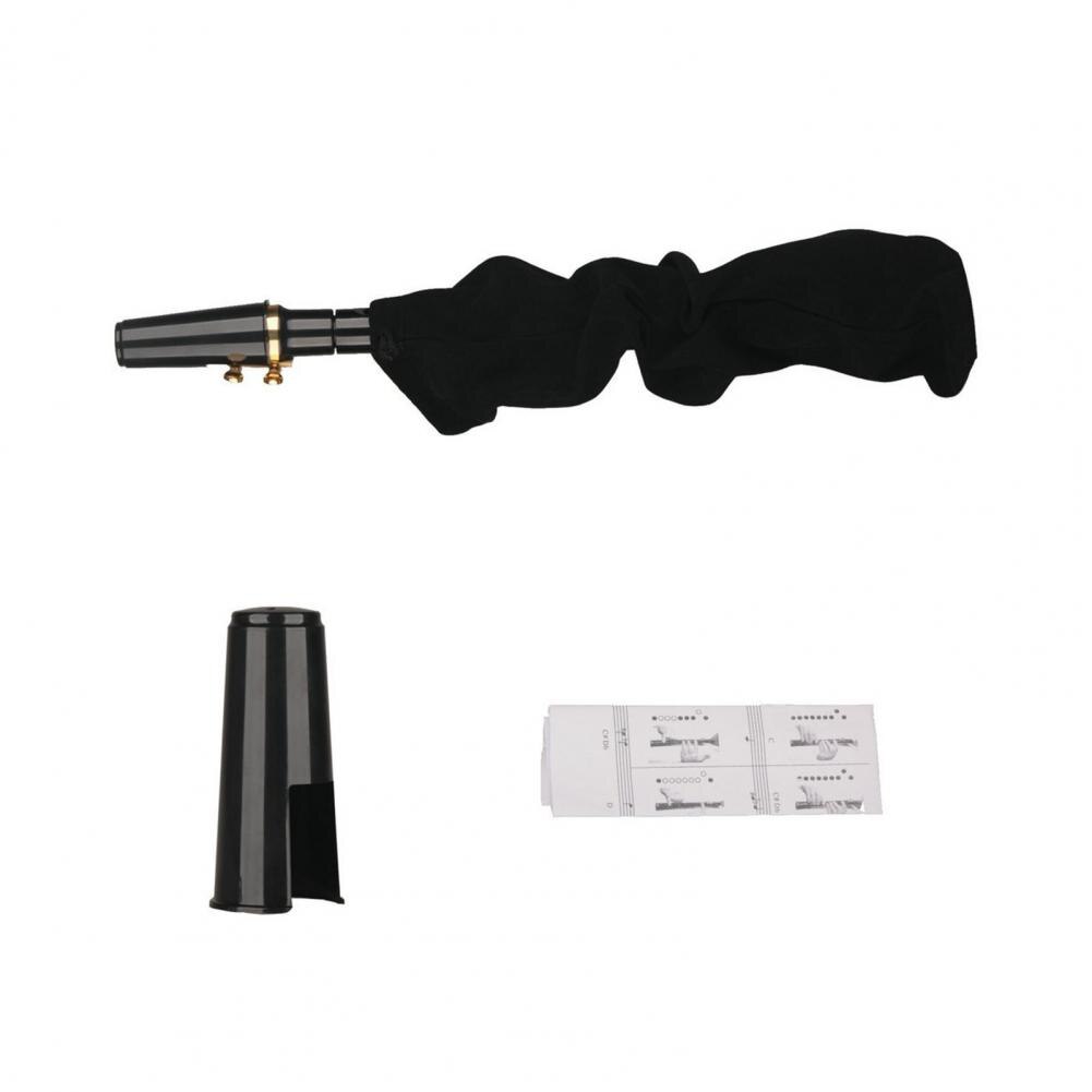 Saxofón de bolsillo portátil de plástico para entrenamiento, instrumento de saxo con lengüetas, bolsa de transporte, pastas de diente para principiantes
