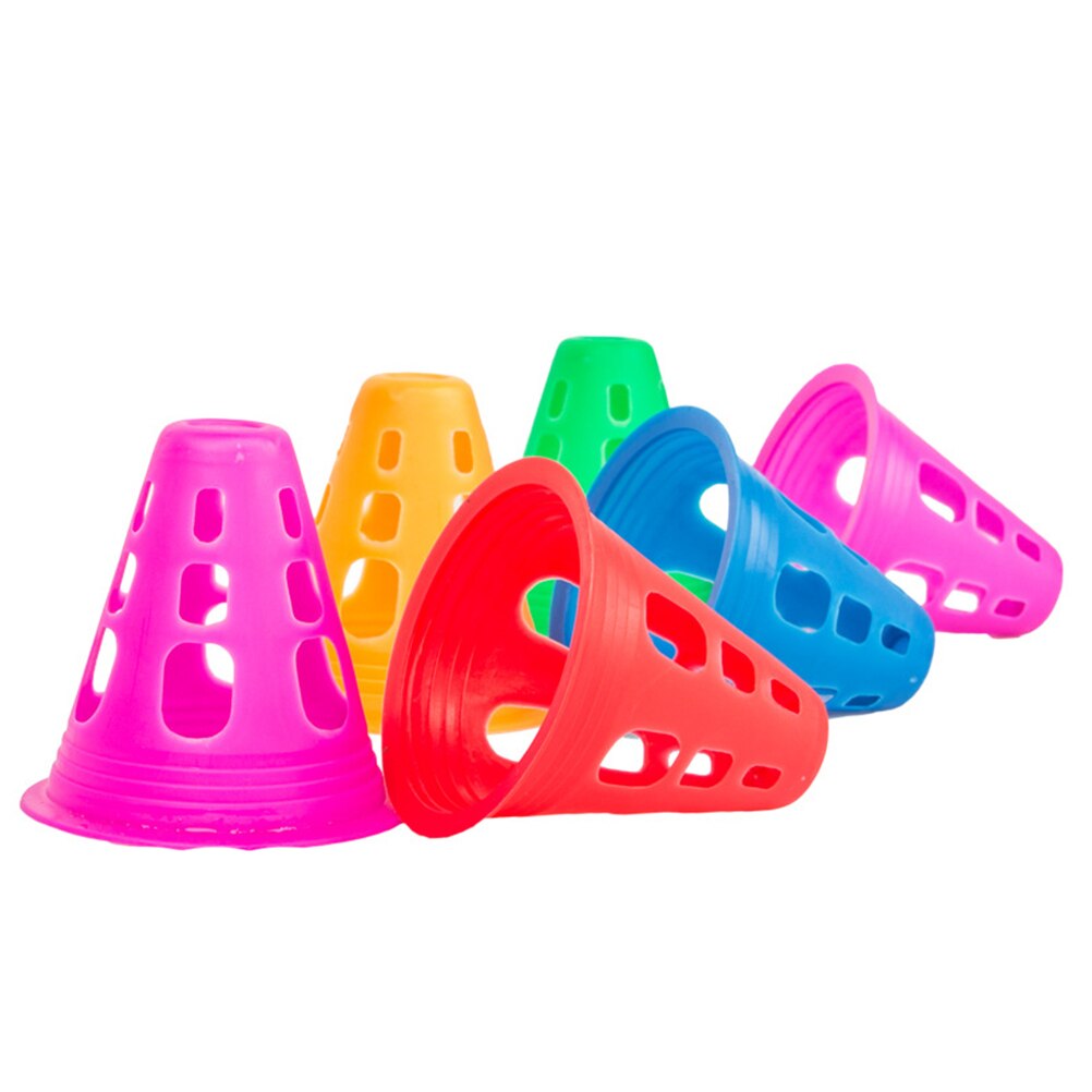 10 Uds cono de plástico multiusos para patinaje sobre ruedas de fútbol entrenamiento deportivo físico (Color aleatorio)