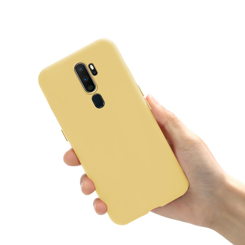 Para OPPO A9 funda de silicona suave lindo caramelo mate fundas de teléfono para OPPO A5 Fundas para OPPO A11X A 9 Coque: Lona / Azul cielo