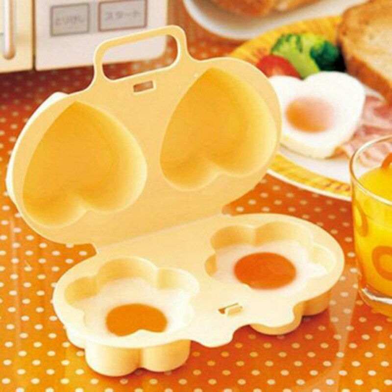 Microwave Two Egg Poacher Cook Sandwich Breakfast Cooker Kitchen Tool
