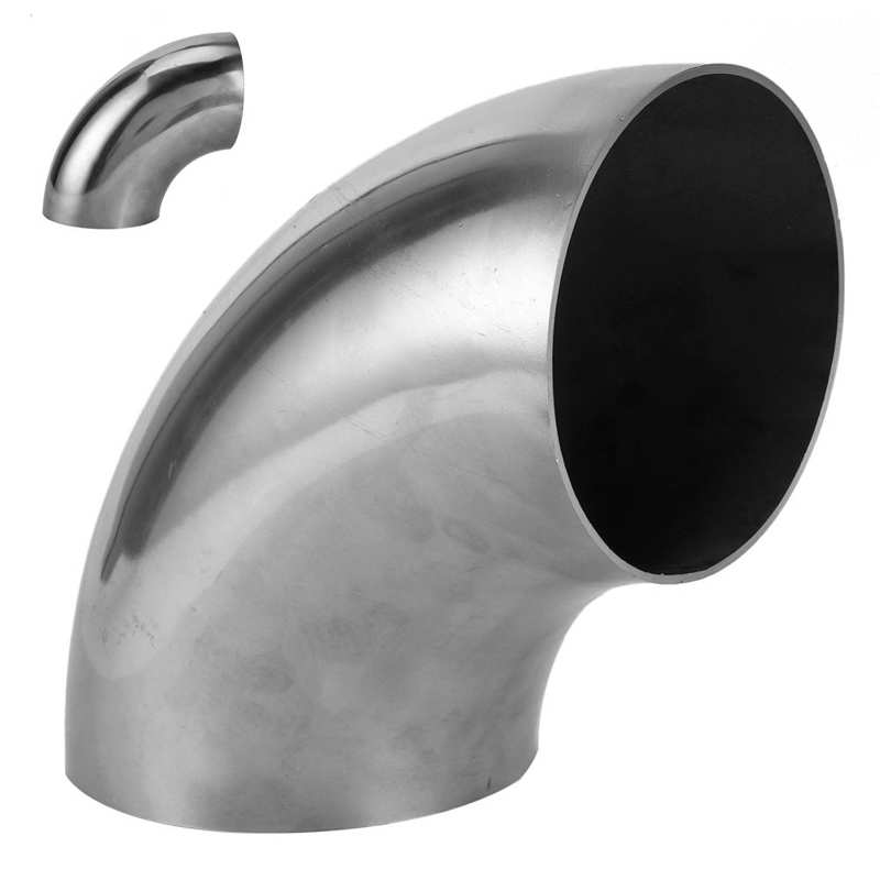 Car 4in Stainless Steel Exhaust Pipe 90 Degree Bend Elbow Pipe Polishing Surface Universal Exhaust Pipe Arrivals