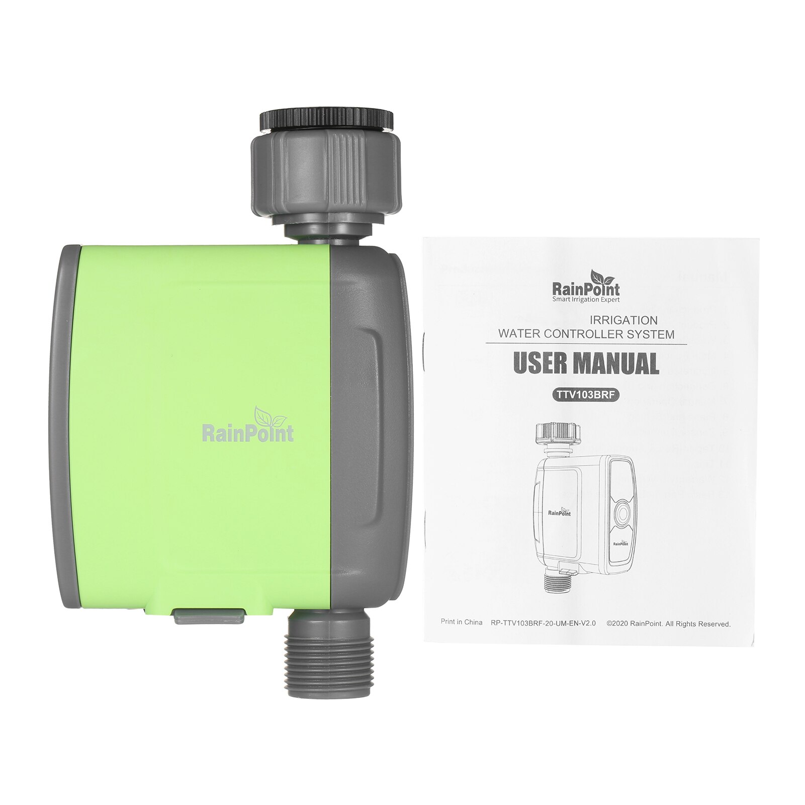 Programmable BT Water Timer Hose Faucet Timer Outdoor Water Flow Meter Automatic Watering Sprinkler System Irrigation Controller: BSP Thread