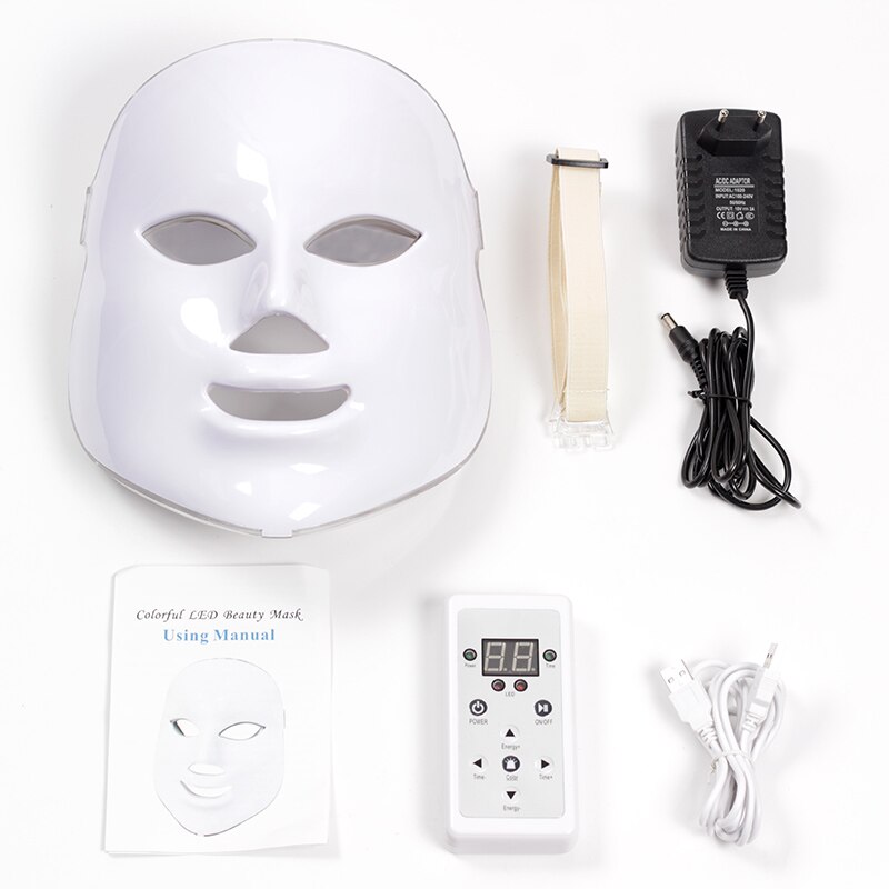 Led Mask Photon Electric LED Facial Mask LED Skin Rejuvenation Anti Wrinkle Acne Photon Therapy Home Salon Beauty Tool: NO With neck 1