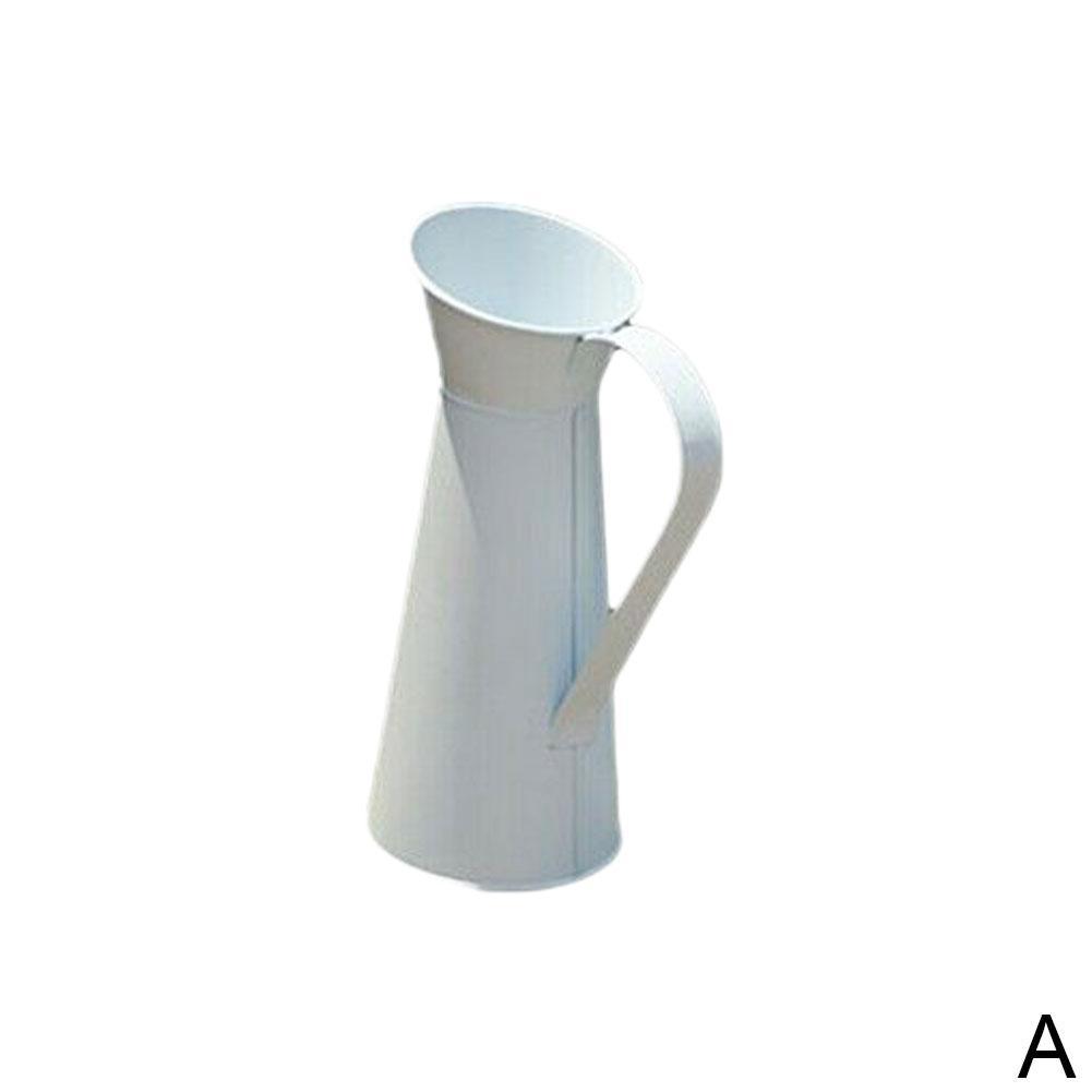 Grand Vase à crème Vintage en métal, 1 pièce, pichet d'émail, décor de maison, pichet de mariage, C0G9: white
