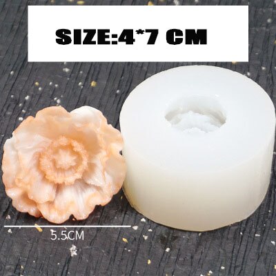 Moldes de silicona y epoxi de flores de cristal 6 uds para DIY resina epoxi UV contenedor de flores Manual de plástico pulido brillante: 1 PCS FLOWER