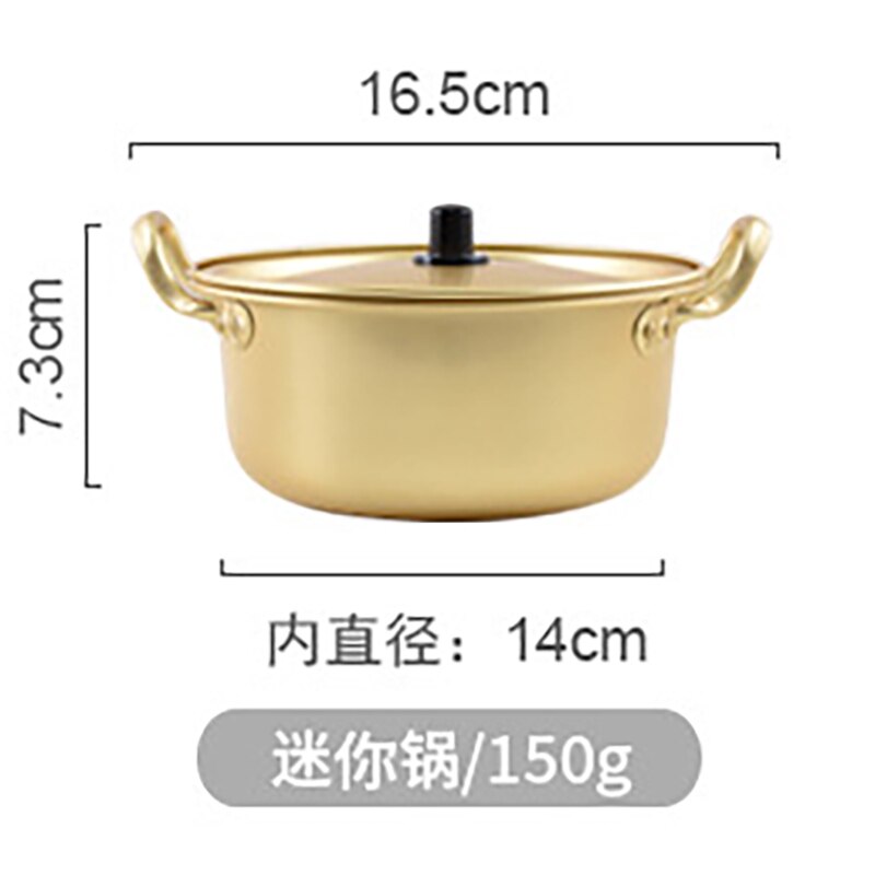 Casseroles à nouilles de Style coréen, pour la restauration rapide, Ramen doré, petite casserole, œufs, lait, ustensiles en aluminium pour la cuisine: 14cm