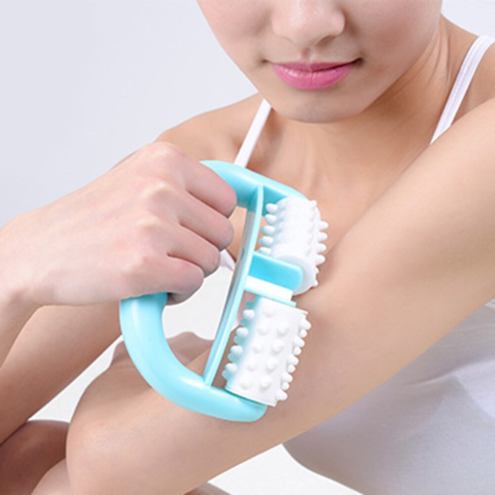 D Type Fat Control Dual Roller Massager Cellulite Abdomen Legs Fast Anti Fatigue