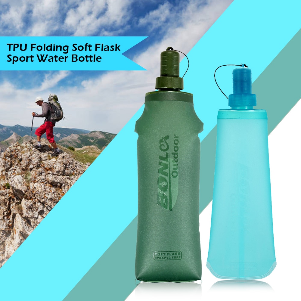 Bouteille d'eau de Sport de flasque molle pliante de TPU exécutant le Camping sac d'eau de randonnée sac d'eau de bouteille d'eau de boisson pliable