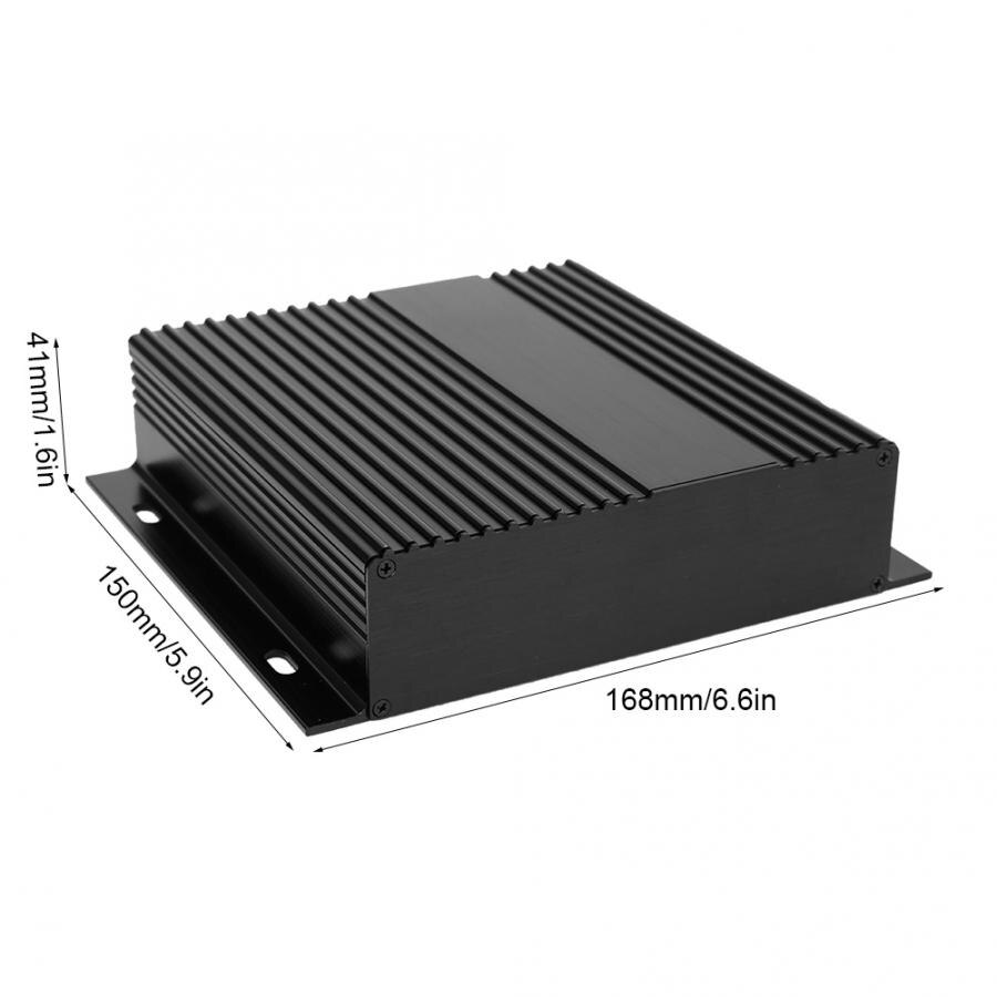 41x168x150mm Aluminum Project Box Brushed Black Enclosure Case DIY PCB Junction Heat Dissipation Electrical Box