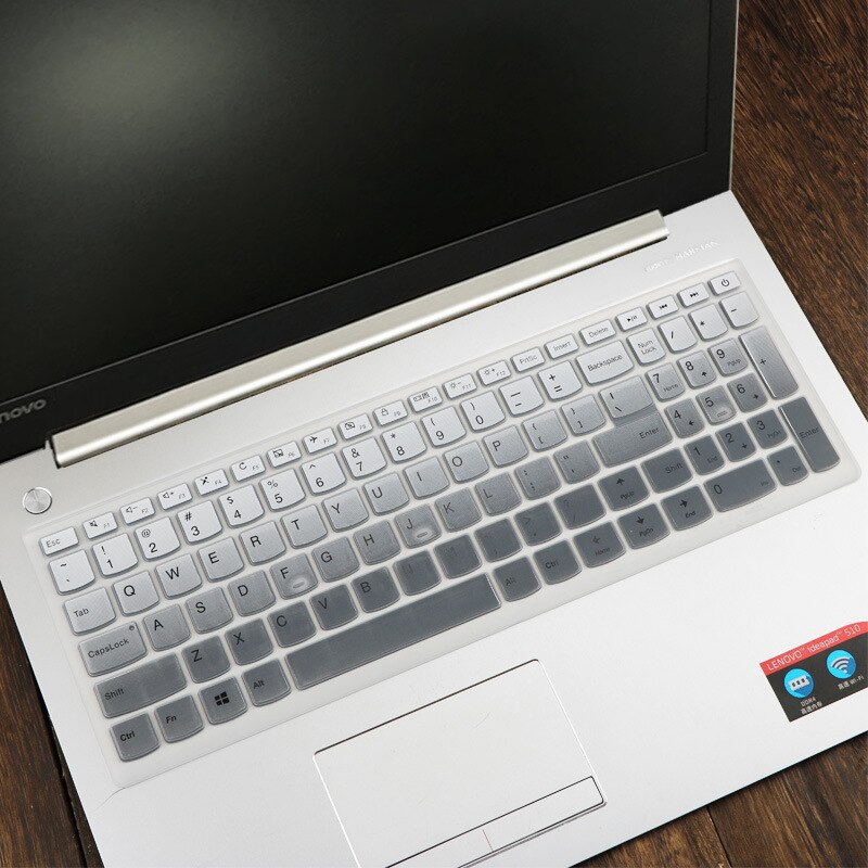 Notebook Keyboard Cover Protector Skin For Lenovo Ideapad 310 15 510 15 110 15 17 Laptop 15'' 15.6 Inch Laptop Accessories: Gradual Black