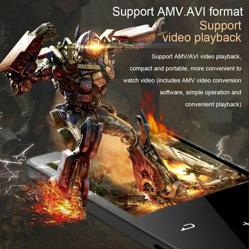 3C YZ MP4 Player With Bluetooth 4GB 8GB 16GB Music Player With Touch Key Fm Radio Video Play E-book Hifi Player MP4